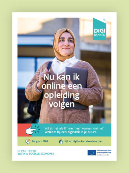 Digibanken e inclusie poster vrouw