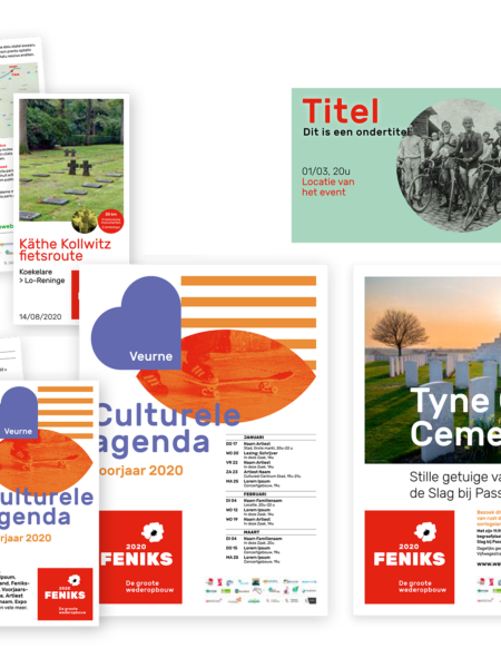 Culturele agenda, brief, brochure en andere templates branding Feniks Westtoer