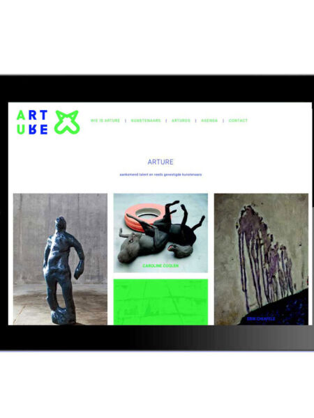 Website ARTURE op iPad